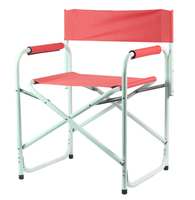 Vente en gros de chaise de réalisateur pliante en acier légère et portable pour l'extérieur