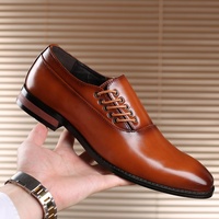 Chaussures Hommes en Cuir – Nouveauté Élégante pour Mariage, Style Britannique, Habillées et Décontractées, à Lacets, en Cuir PU pour Hommes
