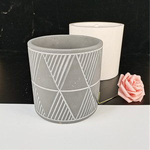 กระบอก<span class=keywords><strong>ลาย</strong></span>ซีเมนต์คอนกรีตดอกไม้หม้อซิลิโคนแม่พิมพ์ - Product Image 3
