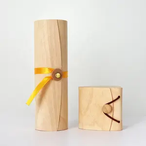 Verpackungs box aus Birkenholz für Hautpflege-und Kosmetik flaschen und-gläser