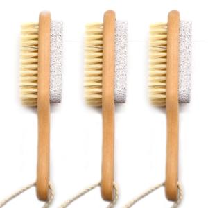 Schwein Borste Bimsstein Stein Fuß Reib brett Fuß wäscher Doppelseite natürliche Bimsstein Lava Rock Stone Feet Scrub ber Massage - Product Image 3