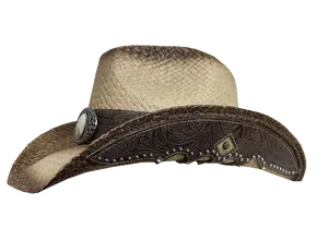 Cappelli da Cowboy occidentali all'ingrosso in rafia con Logo ricamato di moda nuovo Design cappello da Cowboy di paglia