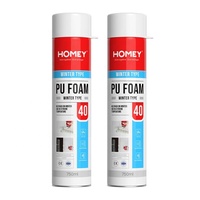 40 Spray mousse PU 300ml résistant aux basses températures Construction Travail du bois Adhésif liquide Spray mousse polyuréthane collage