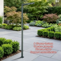 Profil en aluminium pour bande LED, alimentation solaire et secteur, IP65, pour éclairage de jardin extérieur