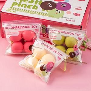 Jouet anti-stress en forme de boulette de viande mignonne, petite taille, pour enfants, aliment simulé, vente en gros pour supermarchés - Product Image 3
