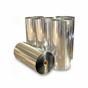 Película de poliéster metalizada suave de alta calidad, tamaño personalizado, mejor oferta, propiedades de estiramiento superisotrópicas, fundición de embalaje Flexible - Product Image 1