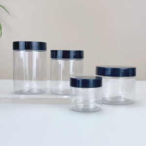 Custom Printing 30ml 60ml 120ml 150ml 200ml 250ml 300ml 500ml <b>Clear</b> <b>Plastic</b> Pet Pot Jars Cosmetic <b>Containers</b> With Lids - Product Image 4