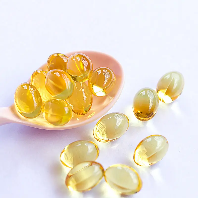 Hot bán cá tuyết gan dầu Viên nang vitamin A Vitamin D oganic cá tuyết gan dầu Softgel Omega 3 axit béo hỗ trợ cho sức khỏe gan