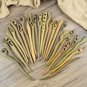 Tự Nhiên Màu Xanh Lá Cây Gỗ Đàn hương Kẹp Tóc Cổ Phong Cách Cao cấp Bằng Gỗ Kẹp Tóc Mới Trung Quốc Phong Cách Tóc Phụ Kiện Cho Phụ Nữ - Product Image 4