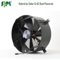 Montage mural panneau solaire alimenté grenier ventilateur d'extraction Ventilation hybride ferme avicole industrielle CVC outils de ventilation DC extracteur d'air