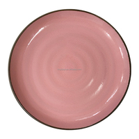 Chine pas cher prix Crokery irrégulière 16 pièces brillant rouge noir moderne vaisselle grès céramique dîner vaisselle ensemble pour la maison