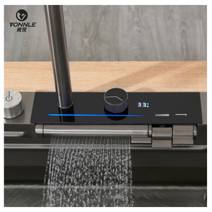 อ่างล้างจานสแตนเลสสีดำดีไซน์ใหม่สำหรับห้องครัวห้องน้ำอ่างล้างจาน - Product Image 2