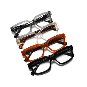 2026 Candy Color High Quality Acetate Temple Glasses Unisex Custom logo Comfortable Glasses square Frames Full Rim Eyeglass