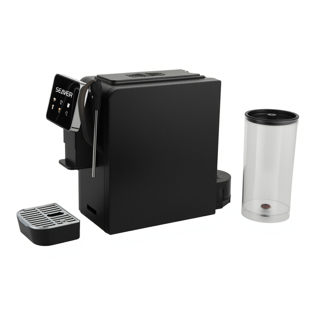 Compact Automatic Espresso Coffee Machine Capsule NC ESE POD with Milk Tube Fully Automatic Coffee Machine, Autoclean Program