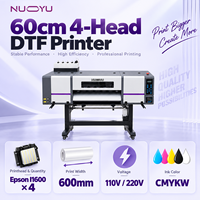 Imprimante DTF 60 cm 4 têtes I1600 A1, machine de transfert de film PET certifiée CE, presse d'impression textile à encre pigmentée, panneau Hansen