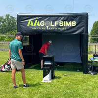 Cours gonflable portatif de cage de tente d'enceinte de simulateur de golf pour l'entraînement extérieur de golf d'intérieur d'adultes et d'enfants