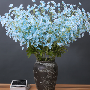 Guirnalda de Flores de <span class=keywords><strong>Campanula</strong></span> Azul, Flores de Seda, 95 cm, 80 Piezas, para el Día de San Valentín, Planta Artificial, Precio de Fábrica - Product Image 5