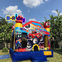 Vente flash - Château gonflable personnalisé en PVC durable avec toboggan et trampoline pour parcs et événements, unisexe, pour enfants et familles