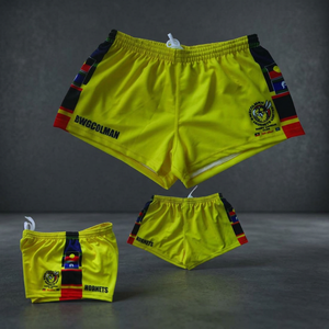Pantalones cortos de rugby con impresión de sublimación completa personalizada para hombre, ropa de fútbol del fabricante Sialkot - Product Image 2