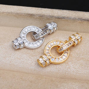 Accessoires de bricolage, fermoir en argent S925, perle de carte, pour collier et bracelet, connecteur pour chapeau, 5754, emballé dans un sac - Product Image 1