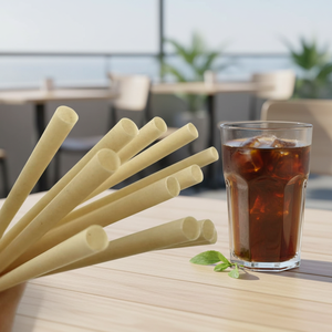 <span class=keywords><strong>Pailles</strong></span> à boire en bagasse PHA, non ramollissantes, durables, pour boissons chaudes/froides, entièrement personnalisables en couleur, longueur et diamètre - Product Image 1