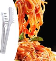 MIXWARES Pinces à pâtes en acier inoxydable de qualité alimentaire, pinces à spaghetti, lavables au lave-vaisselle, écologiques pour la cuisine
