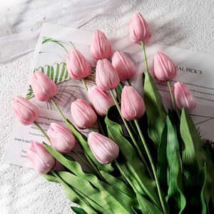 MW08521 PU tulipes fleurs artificielles fausse tulipe pour la maison <span class=keywords><strong>cuisine</strong></span> décor printemps pâques mariage bureau arrangements floraux - Product Image 2
