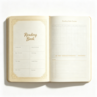 Carnet de notes à couverture rigide en PU gaufré motif littéraire, journal de lecture, agenda, cadeau