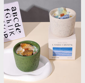 Velas Aromáticas de Cera de Soya LANJO 2026 Ecológicas sin Llama en Frasco de Cristal con Piedras Energéticas Integradas para Celebraciones de Año Nuevo - Product Image 4