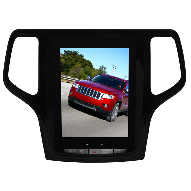 12.1" Vertical Screen Android Car Radio GPS Head Unit Built-in 4G/WiFi Split Screen Mirror Link Tesla Style Jeep Grand Cherokee