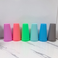 Gobelet réutilisable transparent sans BPA, couleur unie, best-seller 2022, gobelets froids TOGO, logo personnalisé avec pailles et couvercle, couleur unie