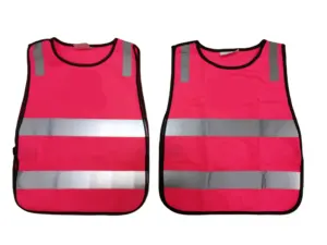 China Manufactory Yellow Pink White Safety Reflective Vest Kids High Vis Safety Vest For Children