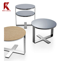 Combinaison de table basse ronde de conception spéciale Table à thé centrale à armature métallique de meilleure capacité portante unique