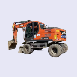 La Corée de taille moyenne 15 tonnes a utilisé la pelle sur pneus Doosan DX150W équipement d'excavation à roues DX150W-9C - Product Image 1