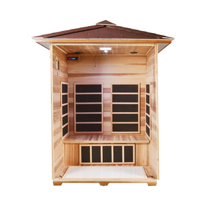 Sauna de cedro rojo capacidad 3 personas infrarrojo lejano de buena calidad al aire libre de calidad garantizada - Product Image 3