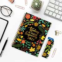 Carnet A5 en gros 2025 – Planificateur annuel 12 mois personnalisé, imprimé CMJN, reliure spirale, haute qualité
