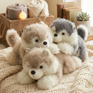 Jouets en peluche pour chiens Alaskan Malamute avec son de aboiement réaliste, pattes en caoutchouc souple, faible MOQ - Product Image 5