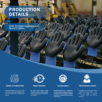 Gants de travail industriels résistants aux coupures EN388 ANSI A5, en latex professionnel, paume gaufrée, pour travaux lourds et construction