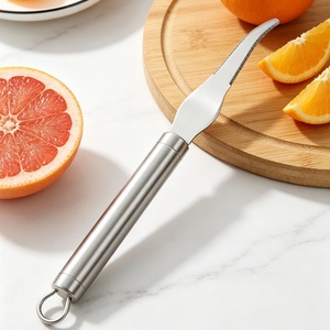 Éplucheur d'orange manuel en acier inoxydable 304 de haute qualité, éplucheur de peau d'agrumes en métal, trancheur de citron professionnel, gadget de cuisine - Product Image 2