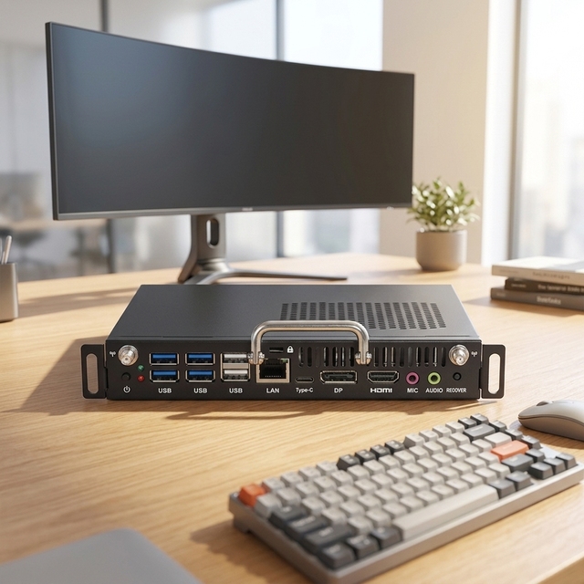Embedded Industrial Computer 8GB RAM 256GB SSD WiFi  Thermal Management Stock Industrial PC & Accessories Dual HDMI 4K