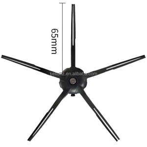 แปรงข้างสีดำ 5 แฉก สำหรับหุ่นยนต์ดูดฝุ่น <span class=keywords><strong>Xiaomi</strong></span> <span class=keywords><strong>Mi</strong></span> Robot Vacuum รุ่นแรก <span class=keywords><strong>Roborock</strong></span> S50 S51 S55 S5 Max E35 T4 T6 อะไหล่แปรงข้าง - Product Image 5