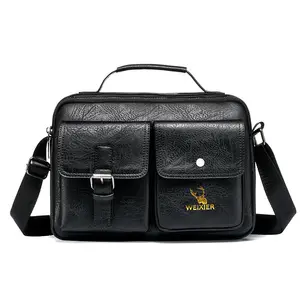 Luxury Office Fashion Blank Cross-body Shoulder Bag Vintage Passport Men Sling Side New Body Side Bags Men's Messenger Bags