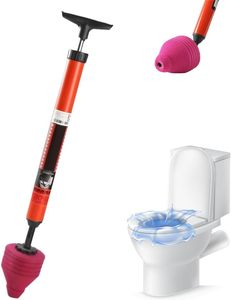 Déboucheur de toilette à haute pression Déboucheur de vidange d'air Outil de plomberie Plongeurs de tuyau pour piston de toilette de salle de bain - Product Image 2
