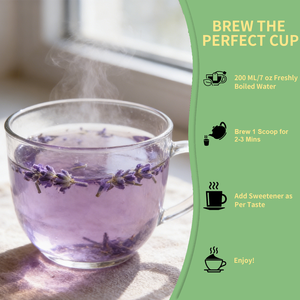 ชาดอกลาเวนเดอร์แห้ง 100% ออร์แกนิคธรรมชาติ ชาสมุนไพรพรีเมียม ช่วยผ่อนคลาย สำหรับการนอนหลับ บรรจุแบบใบชา ขายส่ง - Product Image 4