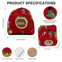 Nouvelle Tente Yurt de Noël en Coton pour Petaurs et Hamsters - Nid Suspendu avec Cadre en Éponge, Cache-cache pour Cage, Clip Métallique, Capacité de Charge 1kg