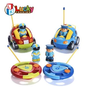 Toddler Remote Control Car Police & Race Car RC Cartoon Race Car With Music and Light