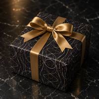 Glanzend vierkleurig bedrukt koperen cadeaupapier met Mbius-strip thema, zakelijke stijl, Valentijnsdag cadeauverpakking voor bloemenverpakkingen