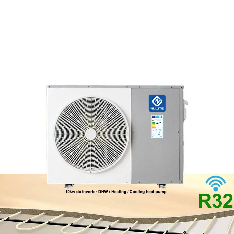 NULITE R410a R32 WIFI-Steuerung 10KW 20KW 30KW DC Wechsel richter Mono block Luft quelle Wärmepumpe Luft-Wasser-Wärmepumpe