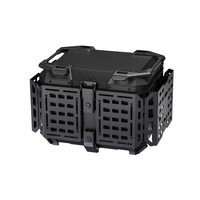 Caja Superior para Motocicleta de Aleación de Aluminio Estilo Blindado de 45L, Caja Trasera Impermeable para Motocicleta Eléctrica, Placa Base de Liberación Rápida Universal