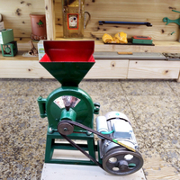 Moulin à marteaux à usage domestique Mini moulin à riz Machine à moudre le maïs Farine et emballage